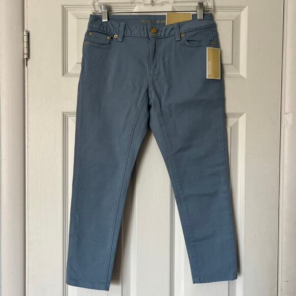 MICHAEL Michael Kors Izzy Cropped Skinny Mid-Rise Cropped Pants - Size 2P - NWT - Picture 1 of 10